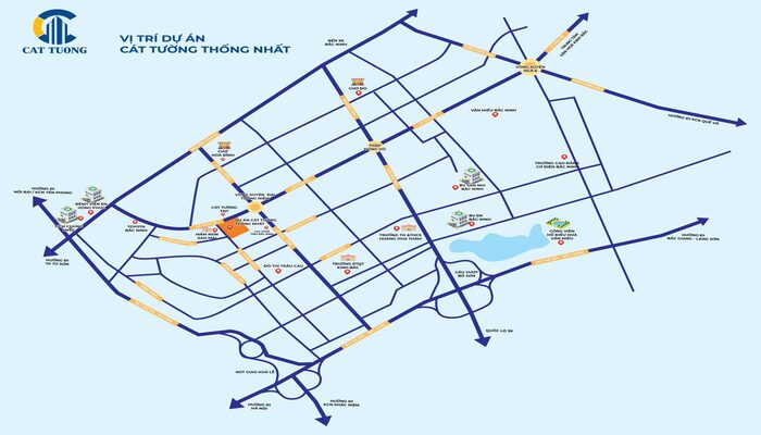 Vị trí dự án Cát Tường Thống Nhất