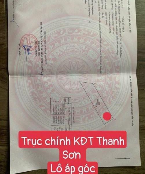 Cần bán đất trục chính khu đô thị Thanh Sơn , Lê Hồng Phong, Thành phố 🏣 Phủ Lý , Hà Nam tổ 7 Đường Ngô Gia Tự, Phường Lê Hồng Phong, Thành phố Phủ Lý, Hà Nam