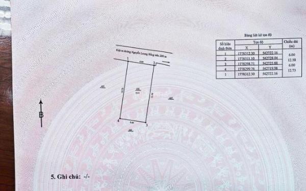 Chủ cần bán Đất nền riêng lẻ 77m² Đường Nguyễn Lương Bằng, Phường Hòa Khánh Bắc, Quận Liên Chiểu, Đà Nẵng