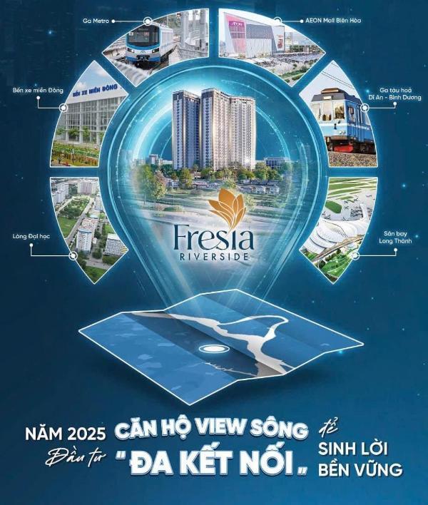Chỉ với 500tr sở 🆘 hữu ngay căn hộ fresia Fresia Riverside, Phường Tân Vạn, Thành phố Biên Hòa, Đồng Nai