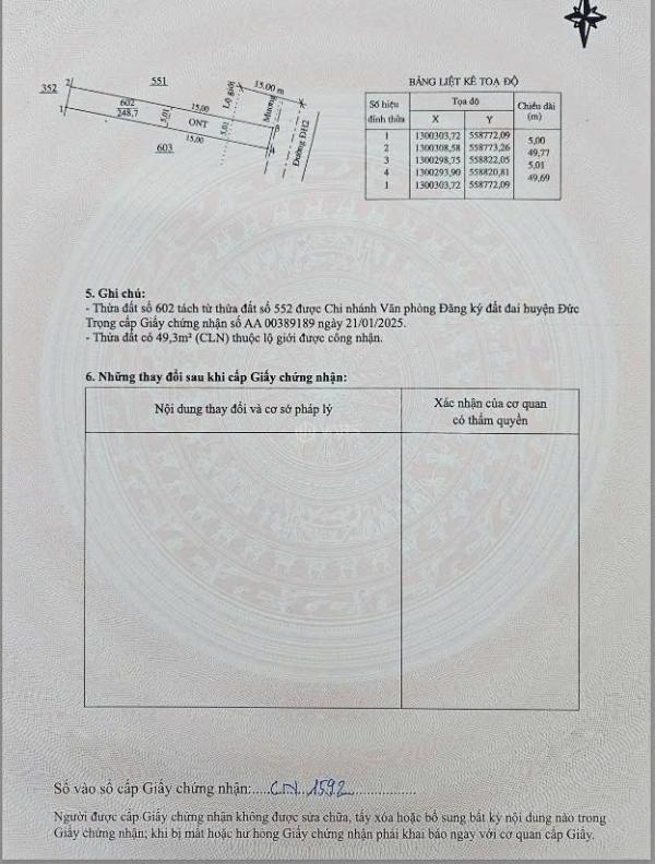 Chủ cần bán Đất nền riêng lẻ 249m² Xã Bình Thạnh, Huyện Đức Trọng, Lâm Đồng