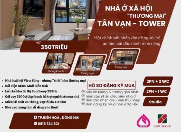 Chủ cần bán Căn hộ chung cư 58m² Đường Bùi Hữu Nghĩa, Phường Tân Vạn, Thành phố Biên Hoà, Đồng Nai