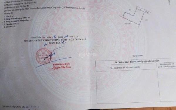 Cần bán Đất nền riêng lẻ 195m² Đường Nguyễn Hoàng, Phường Kim Long, Thành phố Huế, Huế