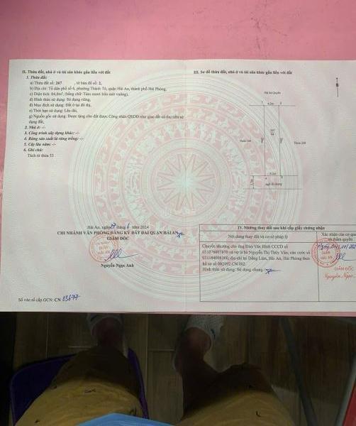 Bán Đất nền riêng lẻ 85m² Đường Ngô Gia Tự, Phường Đằng Lâm, Quận Hải An, Hải Phòng
