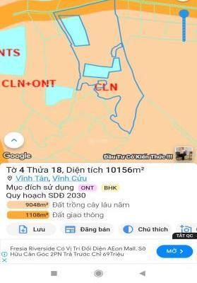 Cần bán Khác 18730m² vĩnh tân Xã Vĩnh Tân, Huyện Vĩnh Cửu, Đồng Nai