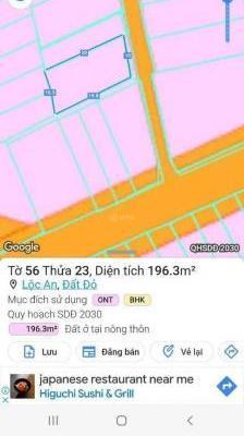 Cần bán Đất nền riêng lẻ 200m² Tỉnh lộ 44, Xã Lộc An, Huyện Đất Đỏ, Bà Rịa Vũng Tàu