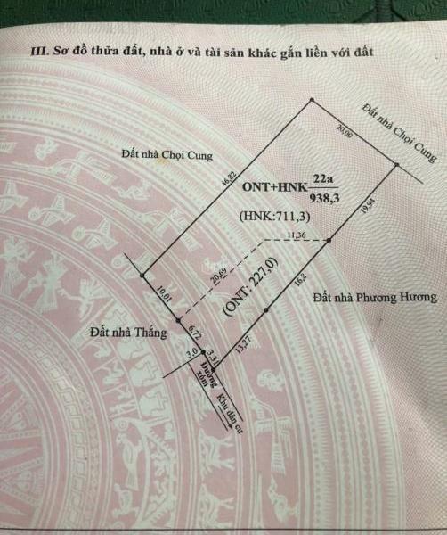 Chủ cần bán Đất nền Dự án 938m² Đường Quốc lộ 43, Xã Đông Sang, Huyện Mộc Châu, Sơn La