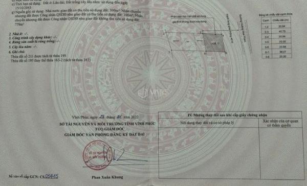 Bán Đất nền riêng lẻ 1179m² Đường Lê Duẩn, Xã Ngọc Thanh, Thành phố Phúc Yên, Vĩnh Phúc