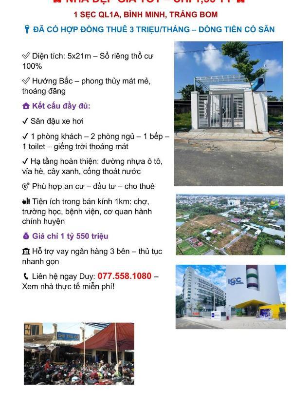 🌟 nhà đẹp bình minh trảng bom, sổ hồng riêng dọn vào ở 🆘 ngay