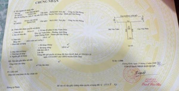 Chủ cần bán Đất nền riêng lẻ 100m²