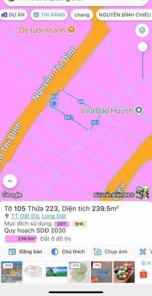 TT Đất Đỏ - Đất Đỏ 💥 - BRVT - 239m2 - 60tc - 1tỷ900
