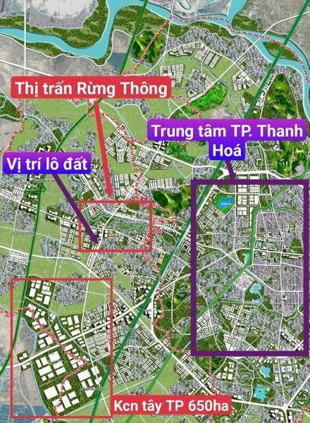 Siêu rẻ! Lô góc VIP TP Thanh Hóa mặt đường đôi vành đai 2.5 cách 💥 cổng KCN Thăng Long 3km