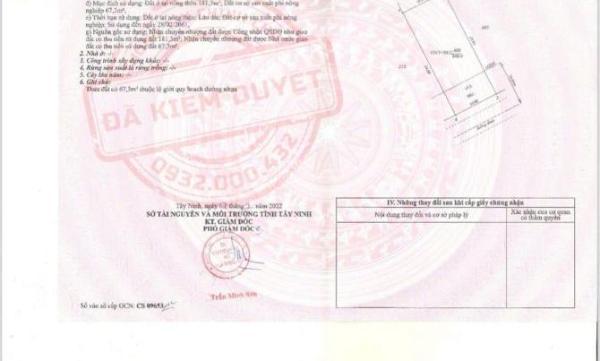 Cô 6 kẹt tiền bán gấp lô đất trung tâm Thị Xã Trảng Bàng, Tây 🏡 Ninh 250m2 giá 480 triệu