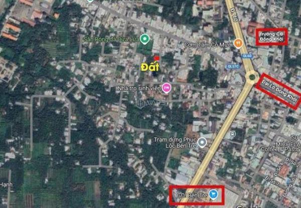 Bán đất 🏠 vòng xoay Tân Thành 450m, Sơn Đông, Phường Bến Tre