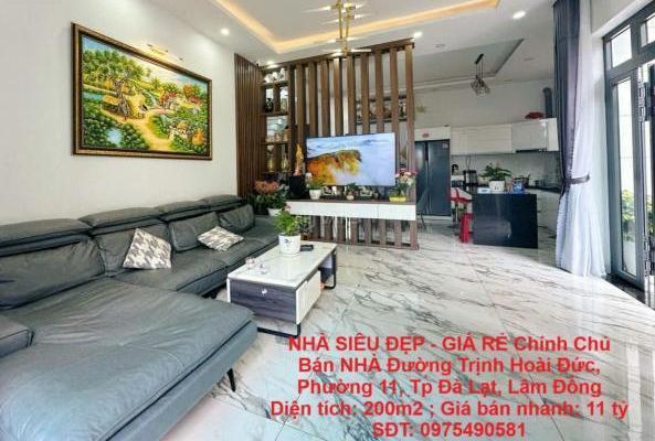 NHÀ SIÊU ĐẸP 💥 - GIÁ RẺ Chính Chủ Bán NHÀ Đường Trịnh Hoài Đức, Phường 11, Tp Đà Lạt, Lâm