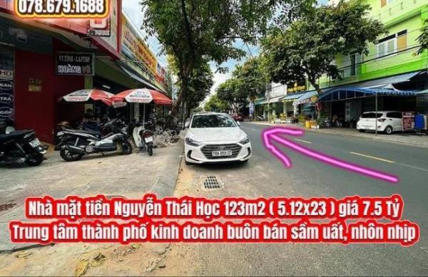 💥Nhà mặt tiền Nguyễn Thái Học 123m2 ( 5.12x23 🏠 ) giá 7.5 Tỷ. Trung tâm thành phố Tuy Hòa