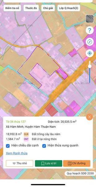 2ha mặt tiền QL1A 💥 - Hàm Minh - QH Thổ Cư