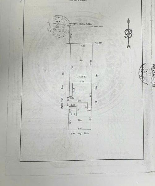 Bán 🏬 lô đất hẻm 611/18 lạc long quân , hẻm rộng 7m dt 147m2 ngang 6,1m giá 1ty950