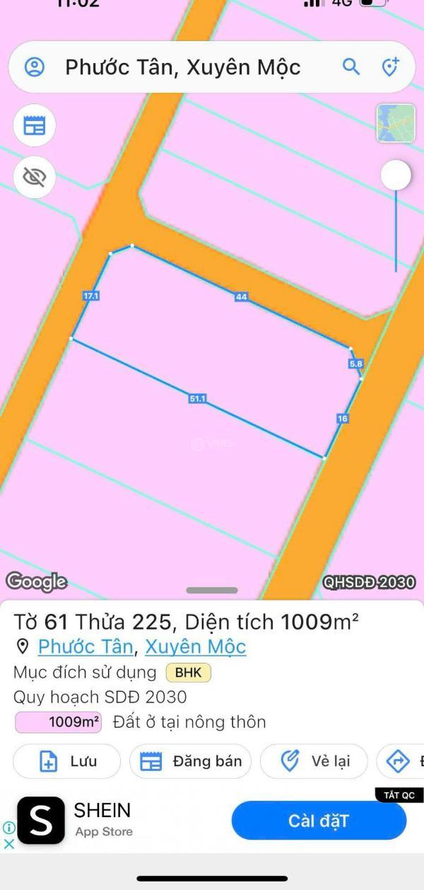 Chủ cần bán Đất nền riêng lẻ 1009m²