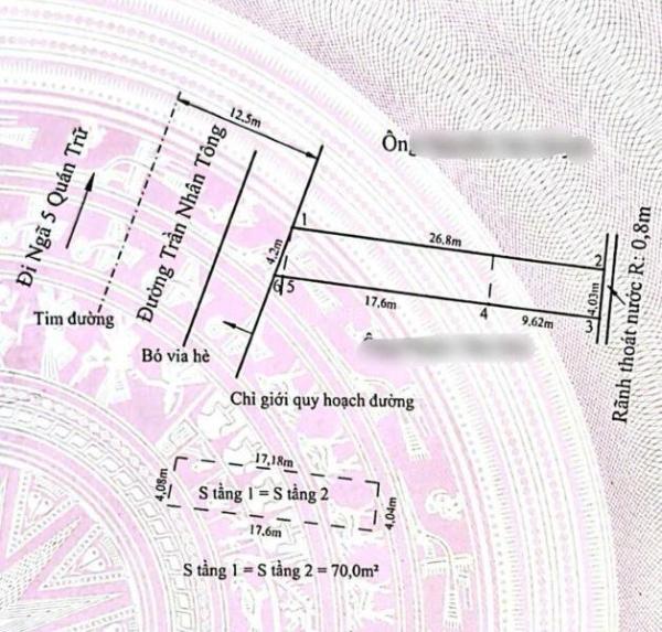 Mặt đường Trần Nhân Tông (gần Quán Trữ) - 111,5m2 - ngang 4,2m - 🏦 2 tầng - giá tốt 7,5 tỷ