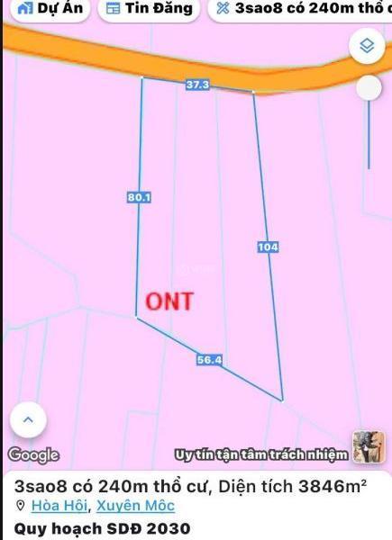 Chủ cần bán Đất nền riêng lẻ 3840m²