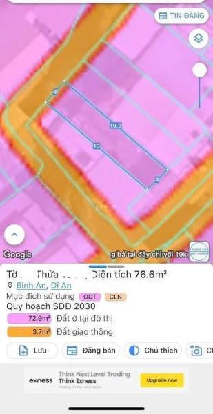 BÁN LÔ ĐẤT GẦN KDC PHÚ HÔNG THỊNH DĨ AN, GIÁ 2.65 TỈ, KHU DÂN CƯ, 🏬 HẺM XE HƠI