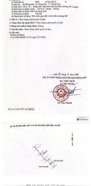 <mark style="background-color: transparent; font-weight: 400; ">Chính chủ gửi bán Lô A 08 Mb 725 Đông Khê, Tp 🆘 Thanh Hoá.</mark>