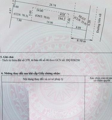 Chủ cần bán Đất nền riêng lẻ 184m²