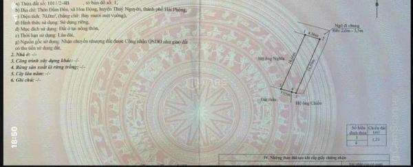 <mark style="background-color: transparent; font-weight: 400; ">Bán đất lô góc ☘ đầm đền, hoa động, thuỷ nguyên, hải phòng</mark>