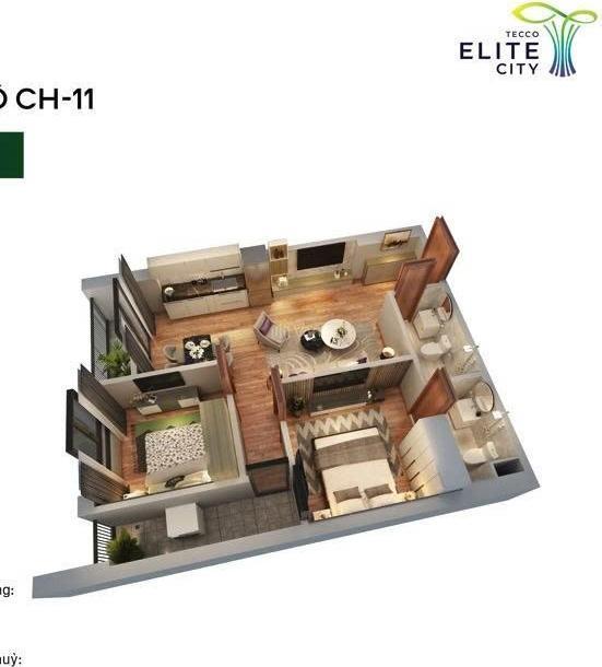 Căn 2 ngủ 66m2 tecco elite: chuẩn sống an yên, đẳng cấp ngay 🏚️ trung tâm