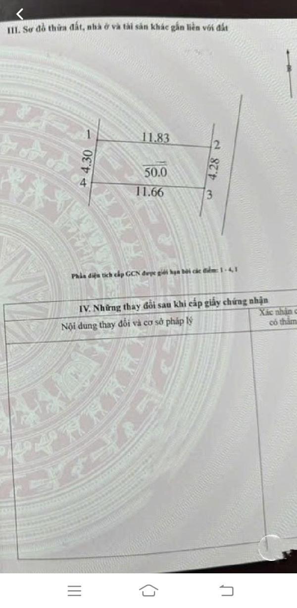 Bán đất tây 🏦 mỗ 50m2 sổ vuông nở hậu ô tô vào đất, hơn 5 tỷ.