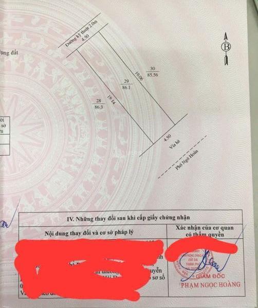 Cần bán lô đất phố Ngô Hoán khu dân cư Đông 👍 Nam Cường tphd