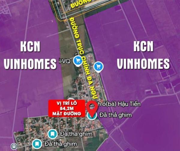 84,2m2 mặt đường trục chính Đa Ngư lõi KCN 🏣 Vinhomes tại Tân Trào