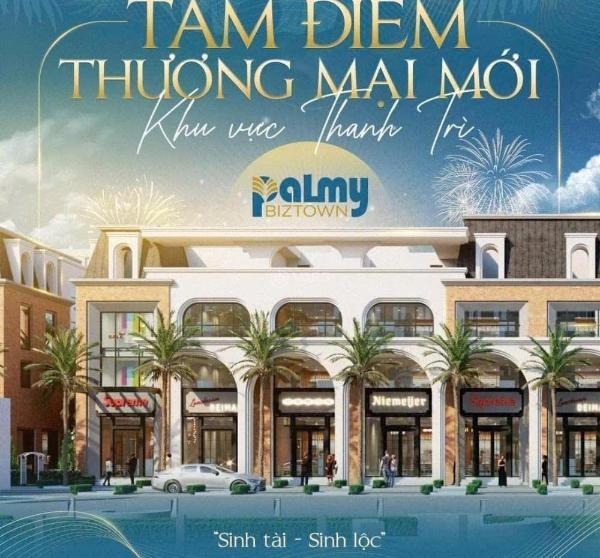 Chuyển nhượng 🏬 suất đầu tư lô góc palmy biztown gần ga ngọc hồi 80m² chỉ 147tr/m²