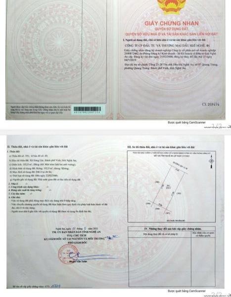 Bán 102m2 đất đẹp Dự án Hưng Lộc Home - 🏡 Hưng Lộc - TP. Vinh