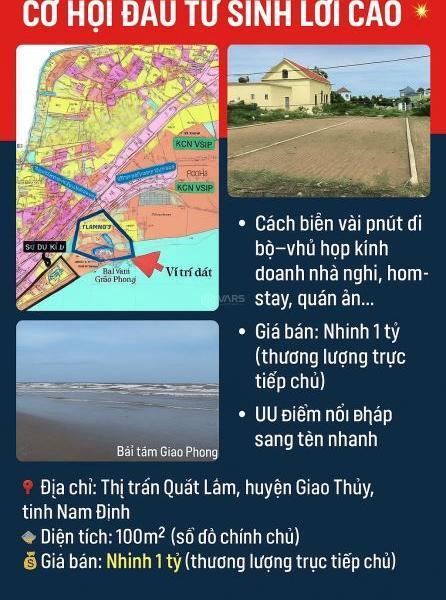 Bán đất đẹp Giao Phong Giao Thủy Quất Lâm Nam 👍 Định