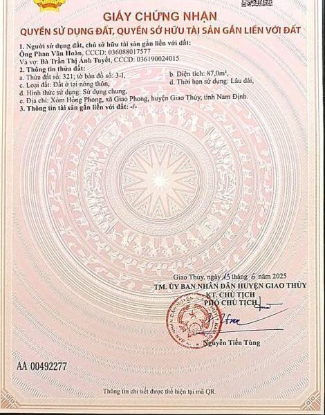Cần bán gấp lô 🏦 đất sát mặt biển tại Quất Lâm Nam Định