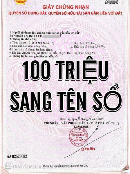 Bán Đất nền riêng lẻ 178m²