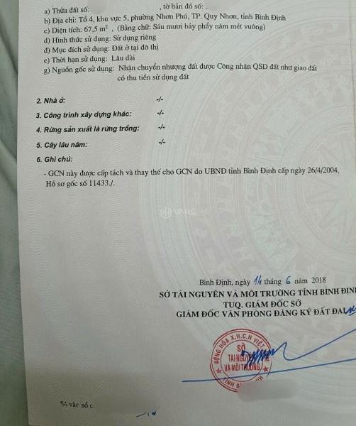 Bán lô đất chỗ sáu câu cá, 🏢 phường Nhơn Phú, Quy Nhơn
