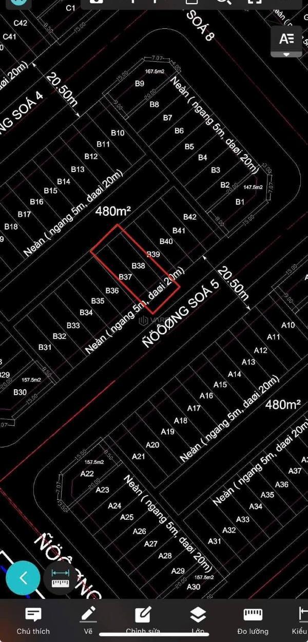 Bán cặp nền 🏘️ b37 và b38 đường số 5 văn hoá tây đô - lh 09499***** quý