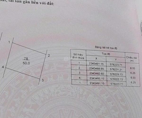 Bán Đất nền riêng lẻ 50m²
