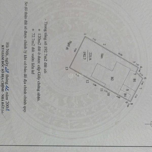 Bán gấp đất 9.9m*19.5m mặt ngõ cách phố150m quận hai bà 🏬 trưng, giá rẻ
