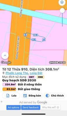 Chủ kẹt tiền cần bán gấp siêu phẩm đất nền 🏡 nở hậu ở Phước Long Thọ - BRVT - TPHCM mới