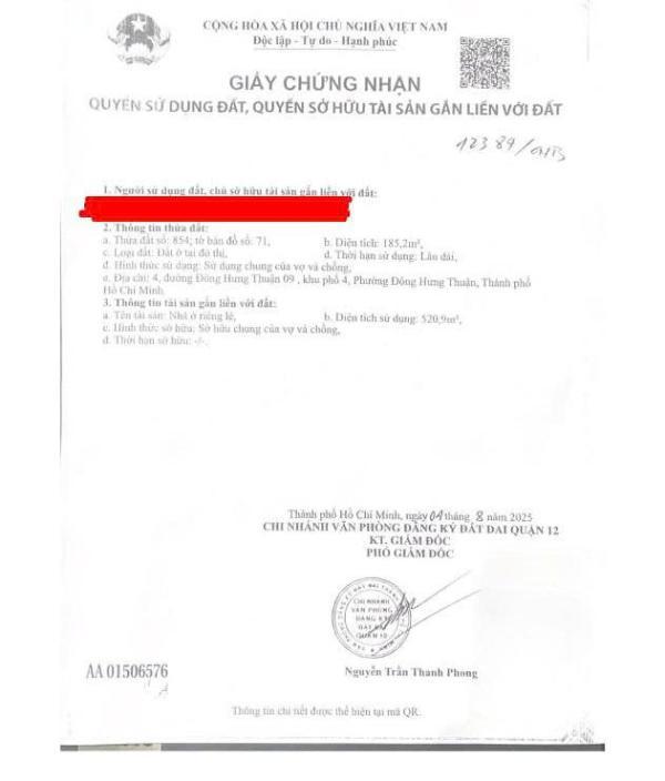 Chủ cần bán Biệt thự nghỉ dưỡng 185m²