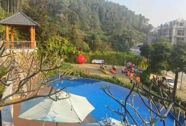 Bán golf villa-tam đảo 2300m2-4t ☘ th/máy mt30m dòng tiền 2,4 tỷ/năm 40 tỷ tam đảo