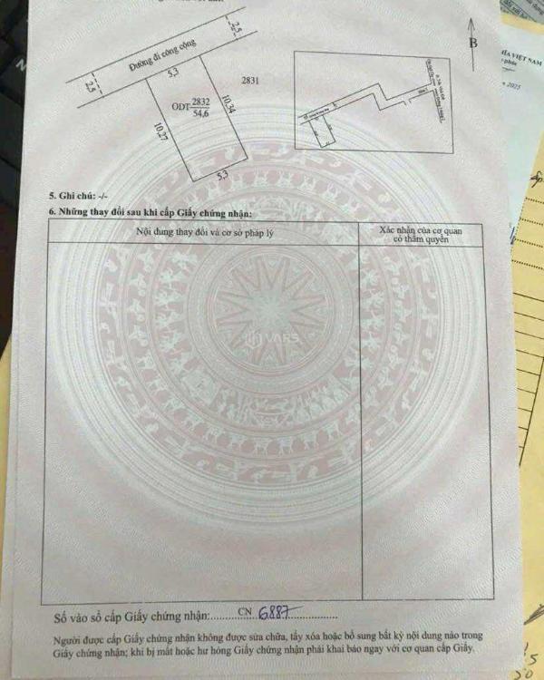 Bán đất 55 m2 thổ cư hẻm 5 trần 🆘 vĩnh kiết