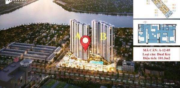Căn dual 👍 key / 101.2m2 giá 7.991 tỷ view thành phố và sông hàn - masteri rivera
