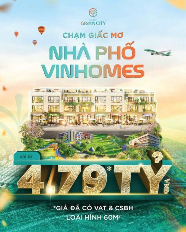 <mark style="background-color: transparent; font-weight: bold; ">Vinhomes Green City – Sống & Đầu Tư All-in-one Giữa Tây Bắc Tp.hcm-giấc Mơ Nhà Phố Vinhomes 4.79 Tỷ</mark>