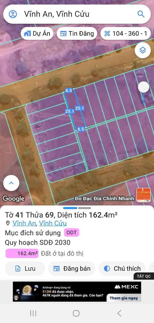 Chủ cần bán Đất nền riêng lẻ 165m²