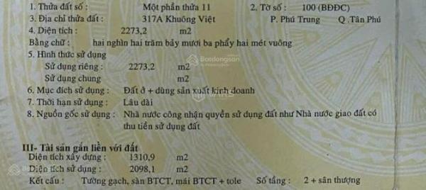Chủ cần bán Nhà mặt phố 2300m²